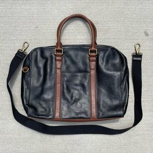 Fossil Leather Black & Cognac Handbag